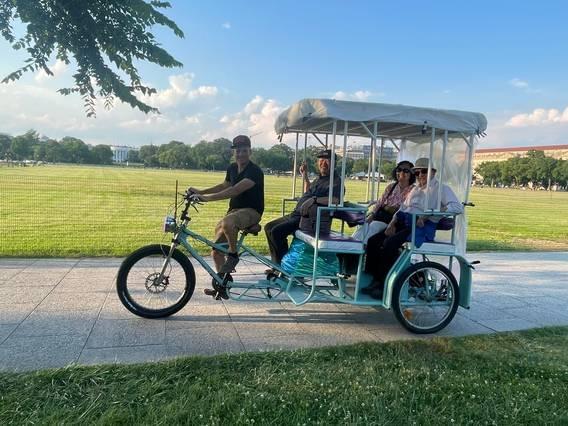 Family shops tricycle